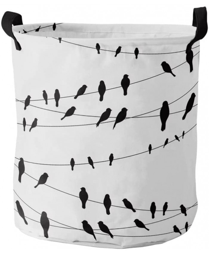 DZHT Animal Bird Wire Black and White Sale Blanchisserie Panier à linge pliable Accueil Organisateur Panier Vêtements Panier de rangement Color : A Size : Small - B09WRQRSNK