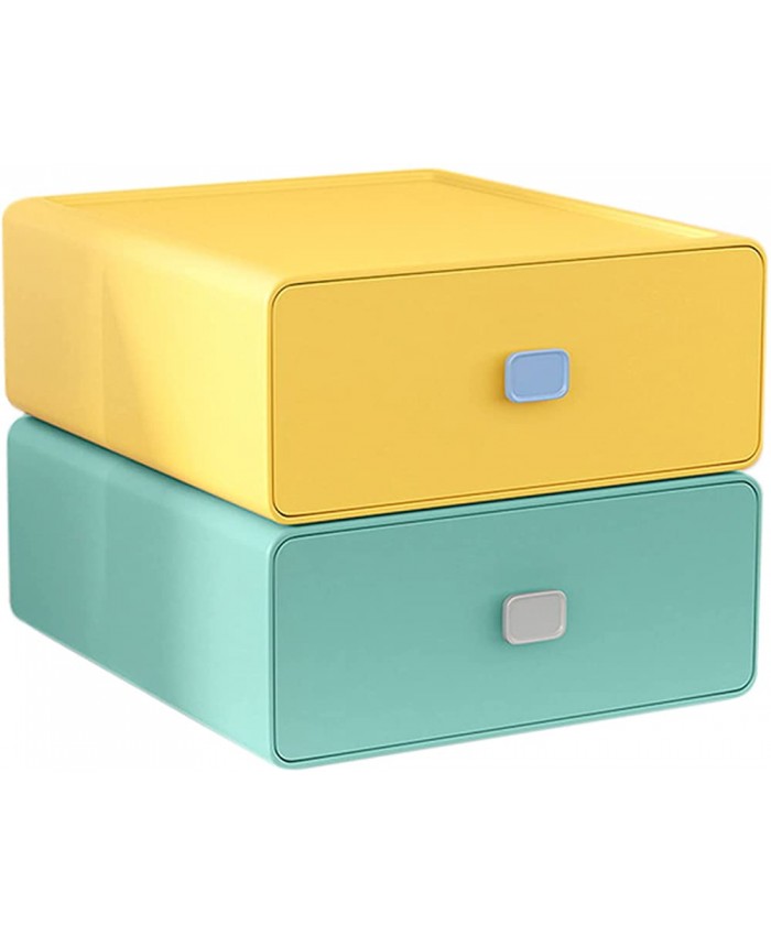 Hausdec Boîte de rangement colorée pour bureau Organiseur de tiroir empilable Table de bureau Cabinet Organiseur de tiroir A - B09XMRJJ4P