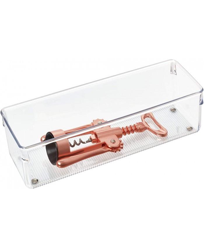 iDesign range couvert petit rangement tiroir en plastique casier rangement plastique compartimenté pour les tiroirs transparent - B000RKL5O8