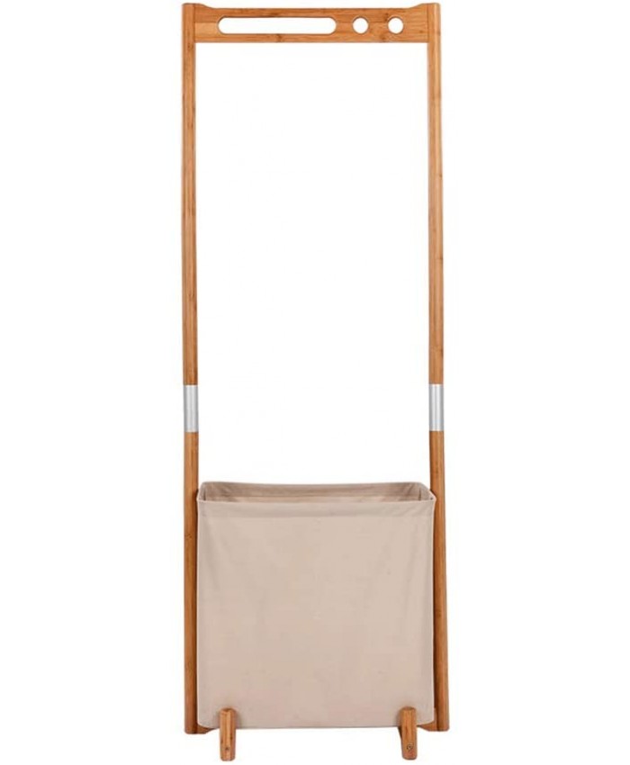 Râteliers multi-usages Porte-Manteau Solide Combinaison de Plancher en Bois Cintre créatif vêtements Sale Panier Simple Moderne Cintre Casiers Color : Beige Size : 57 * 38.8 * 155cm - B07KW4Y9GN