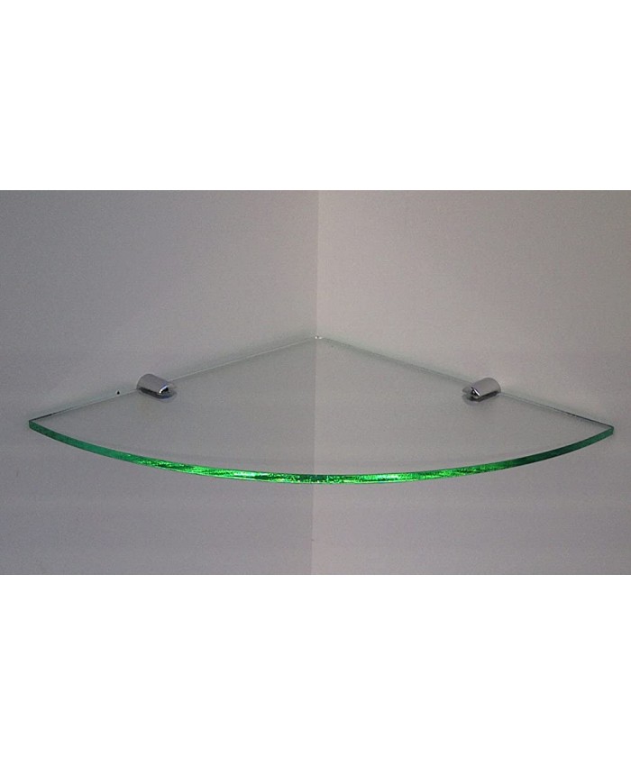 Étagère d'angle en acrylique effet verre avec fixations chromées 240 mm - B007RUK2IQ