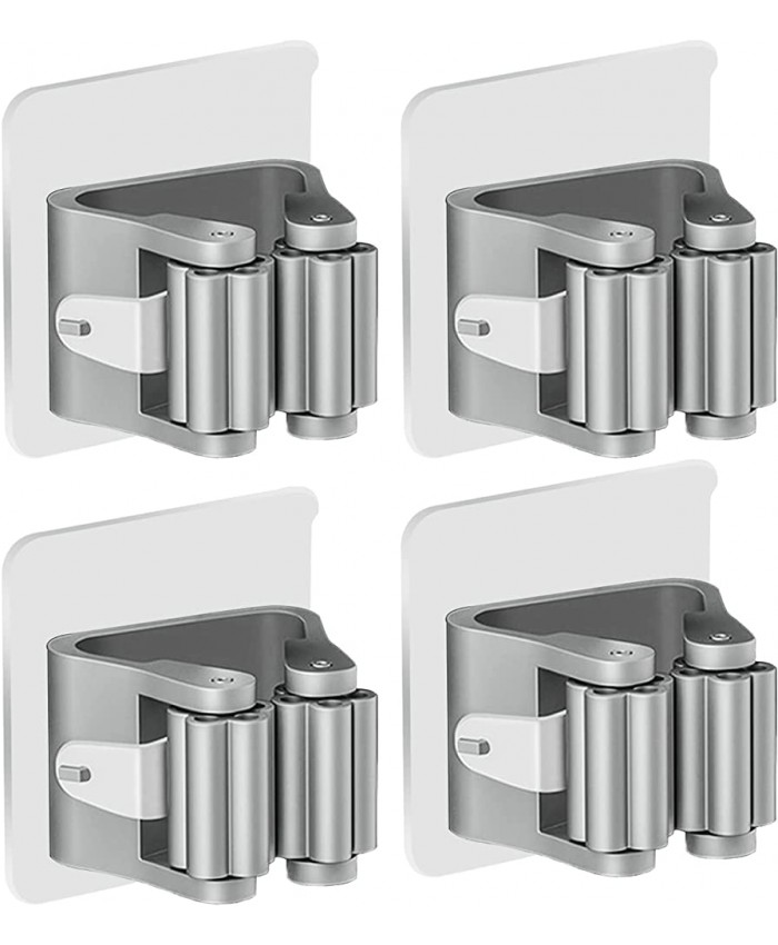 ZUNSEAT Lot de 4 supports muraux auto-adhésifs pour balai Pour balai Sans perçage Pour outils poêles atelier cuisine salle de bain - B09QFL5H4X