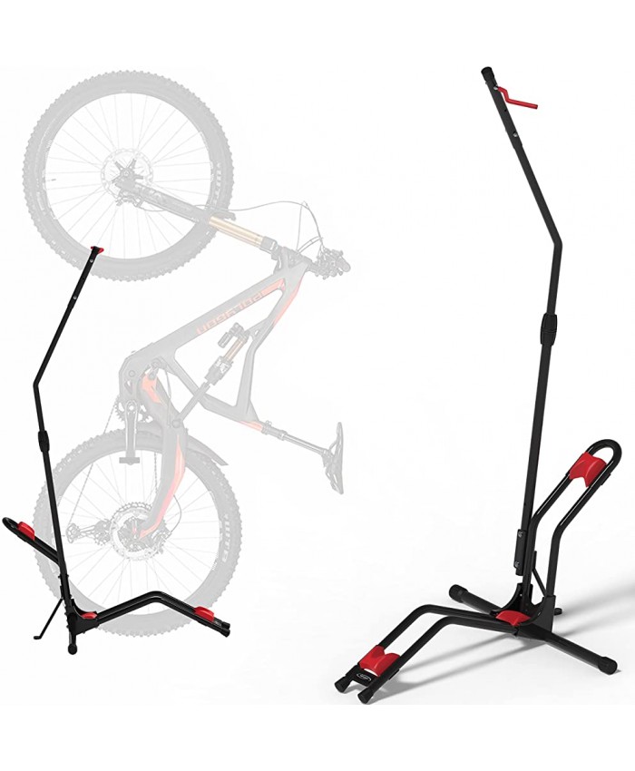 Rangement vélo vertical avec fixation de roue parking compact sans endommager le mur - B0889LP9NG