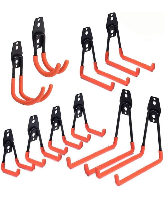 Reehi 10pcs Crochet de Rangement de Garage pour Accrocher les échelles vélos outils de jardin - B07K6GKNHS