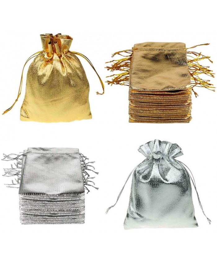 Rolin Roly 100 Packs Pochette Bijoux Tissu Sachet Organza Candy Bags for Wedding 9X 12cm - B07JZGHVP3