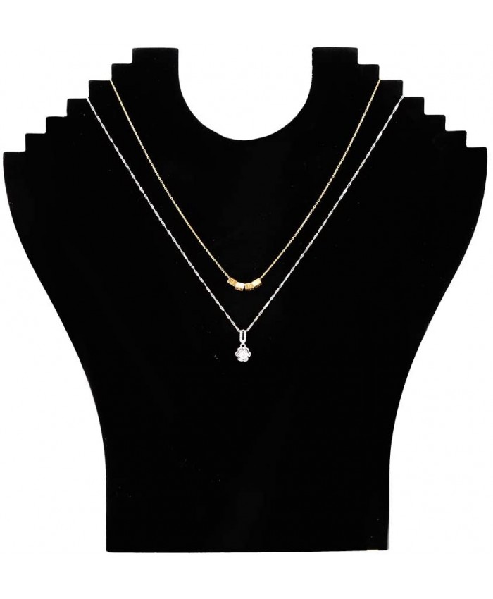 Présentoirs de collier support de support de cintre de buste de bijoux de chaîne de pendentif de flanelle - B07VT13TRT
