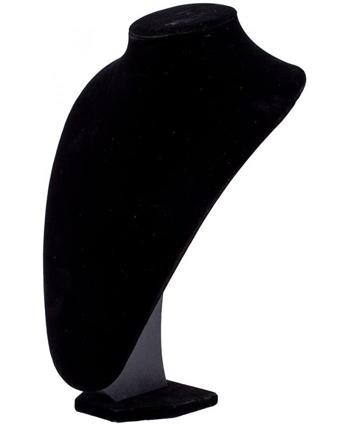 Summerwindy Presentoir Porte Bijoux Collier Chaine Buste Noir Velour Vitrine Display Support - B07W45C3CS