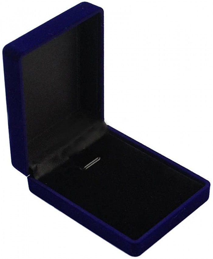 Boîte à bijoux vintage bleu roi En velours et en plastique Pour bague bracelet ou collier - B06Y2XVWDH