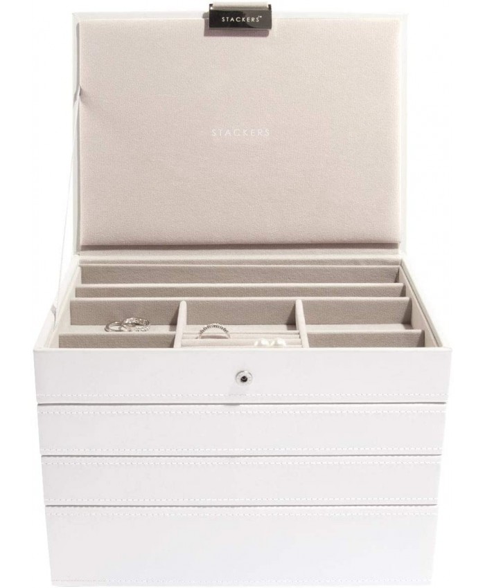 Stackers boîte à Bijoux Classique en Blanc 4 - B00781KX10