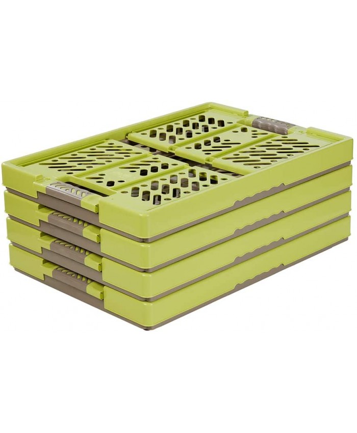 keeeper 4x Sturdy Professional Folding Boxes with Soft-Touch Handles 54 x 37 x 28 cm 45 l Ben Green  Taupe - B07SS4QNLD