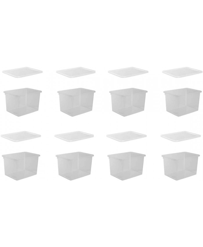 Nordiska Plast Lot de 8 boîtes de rangement empilables de 20 l avec couvercle « Store-It » en plastique transparent 39 x 29 x 24,5 cm Sans BPA Fabriqué en Suède - B08BK6RWB7