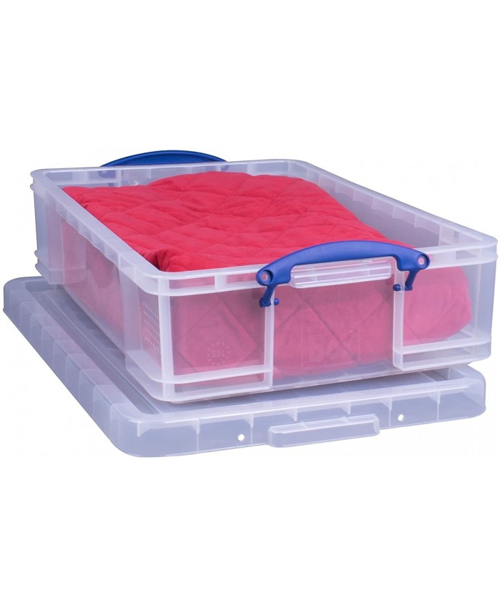 Really Useful Box Boîte de rangement dessous de lit de 33 litres – transparente - B01M5GQVPV