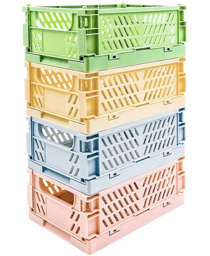 Accueil Accessoires de cuisine Plastique Caisselles pliables Grandes paniers de rangement pliables Organiser des boîtes pour cuisine 4pcs - B09WHMFX7G