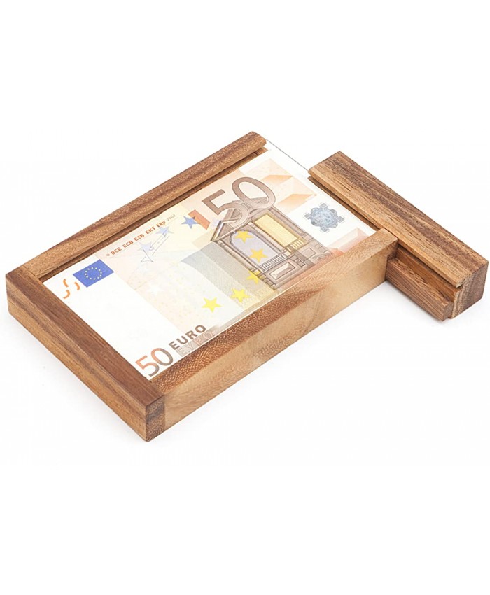 Boîte cadeau d'argent magique en bois Casse tête Cadeau de mariage Cadeau d'argent Puzzle - B01L90V4EK