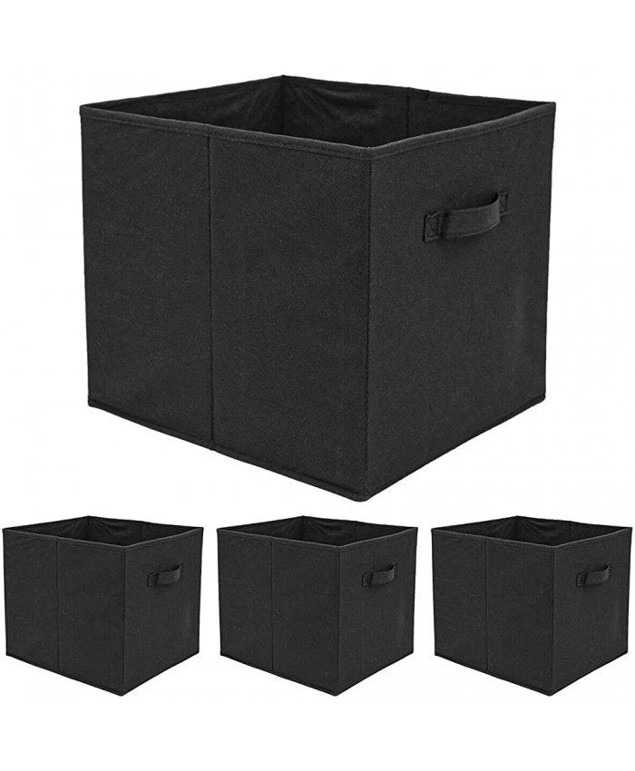 DuneDesign 4 boîtes de rangement Kallax 33x38x33 Cube en Tissu avec Poignée Panier Pliable - B098TBL4P4