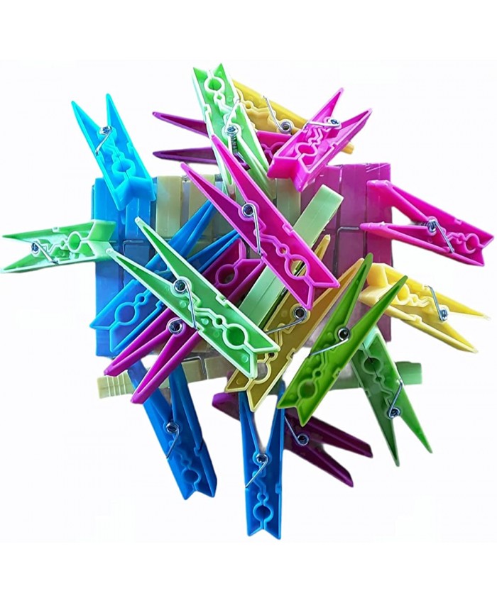 NOVUM SELECTION Pinces à linge en plastique multicolore plastique pinces n 40 pinces à linge en plastique pour linge mesure 95 x 10 x 18 mm pinces en plastique - B0992T43ZD