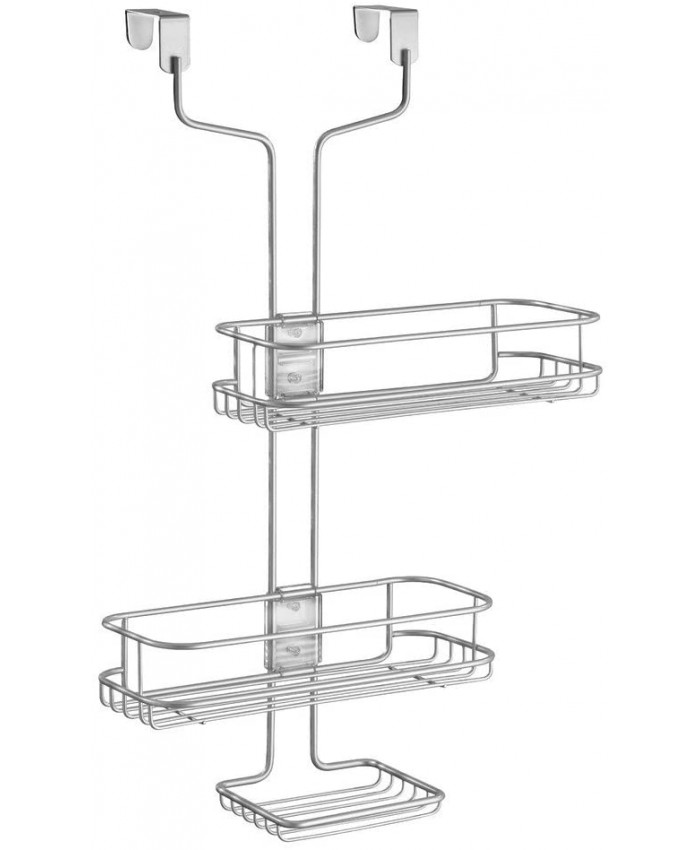 InterDesign Linea étagère de douche à suspendre corbeille de douche réglable en métal argenté - B00FFDZX7M
