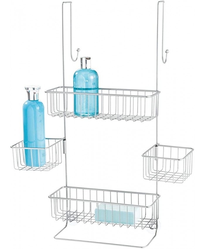 InterDesign Metalo étagère de douche à suspendre organiseur de douche avec 4 paniers en métal argenté - B00LUYMPJE