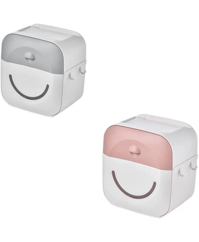 Angou Lot de 2 rouleaux de papier toilette hygiéniques en carton étanche rose + gris - B096NLBMJM