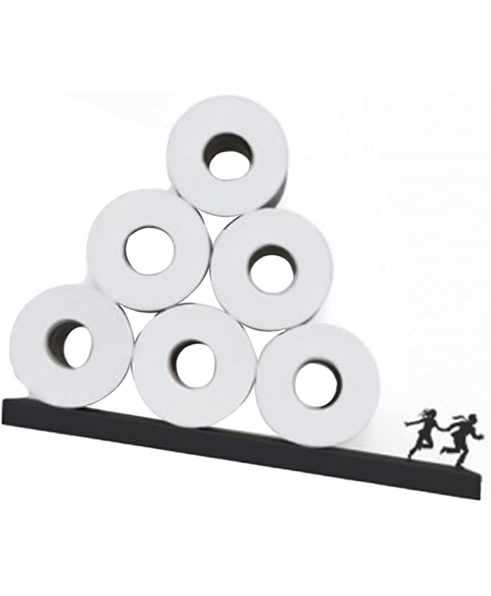 HJSE Porte-rouleau de papier toilette créatif en acier inoxydable - B09LQXPF8F