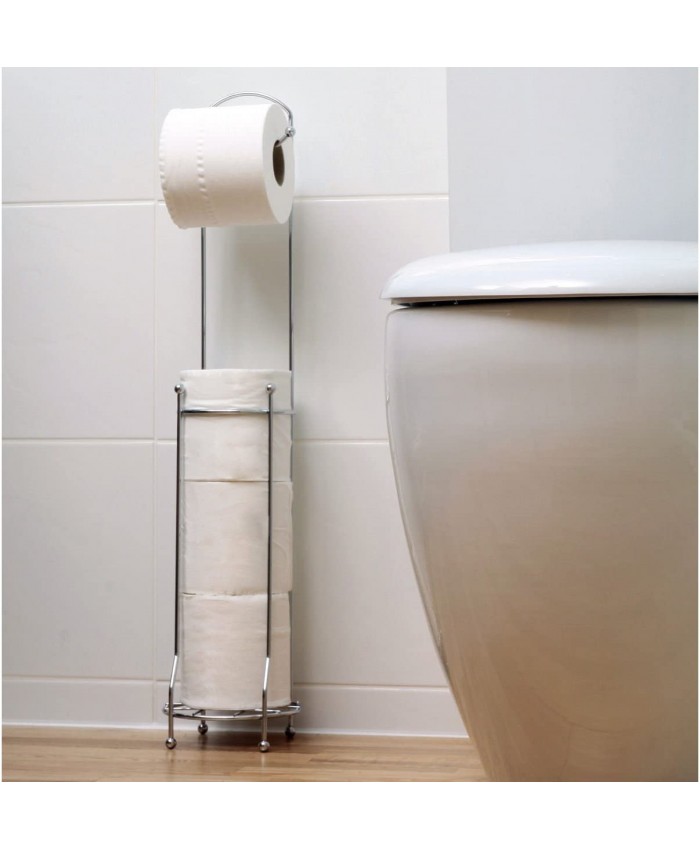 Neotechs® 4 Rouleau Autoportante Papier Toilette Chrome Distributeur Rangement Support - B00KSAVOO8