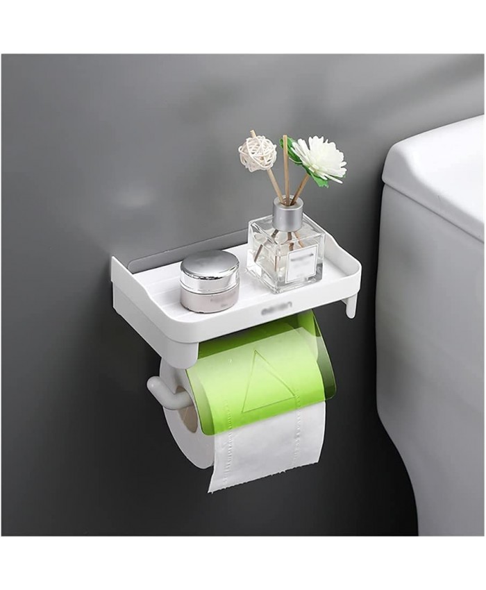 WQLYK Porte-rouleau de papier toilette décoratif pour salle de bain avec étagère murale Couleur : vert - B09NTRPD4N
