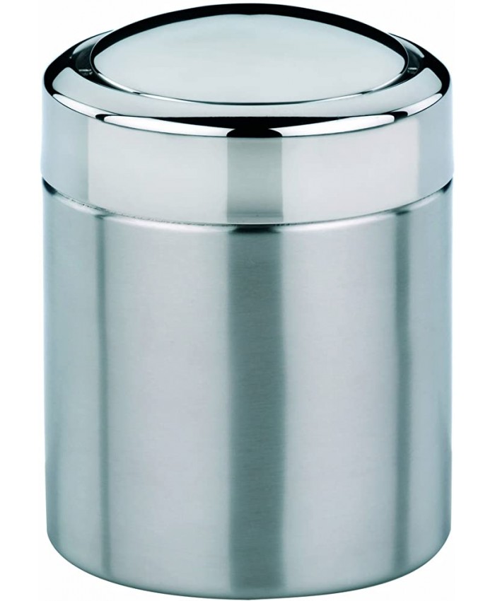 Kela 21381 Ano Mini-poubelle de salle de bain à couvercle basculant 1,5 litre acier inoxydable mat Argent mat - B003BIB0WU
