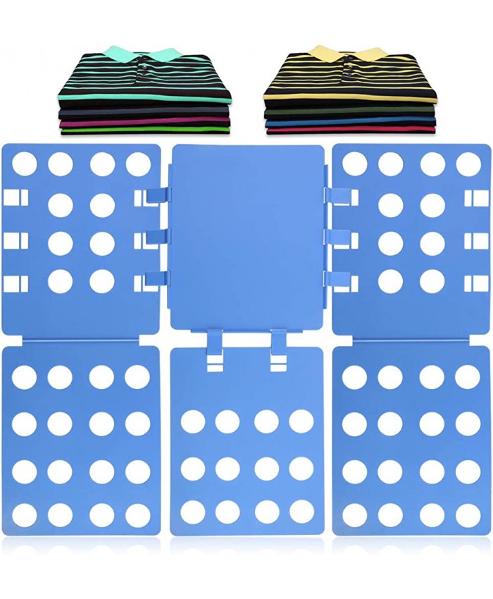 MotBach Planche à linge bleue pliable en plastique pliage rapide des vêtements et des t-shirts pour un rangement facile à la maison en voyage - B08MKZ7HN7